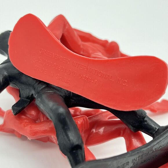 Vintage Greenbrier International 4" Ninja Samurai Plastic Toy Figures Red Black - Picture 9 of 12